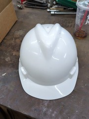 MSA V-GARD Hard Hat W/Fas-Trac III 4 Point Ratchet Suspension /Face Shield Frame