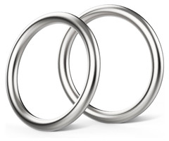 Stainless Steel Round Rings Heavy Duty Solid Metal O Ring Welded Smooth 15~150mm
