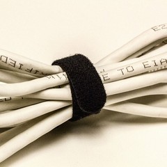 8 Inch Hook and Loop Reusable Strap Cable Cord Wire Ties 50 Pack Black