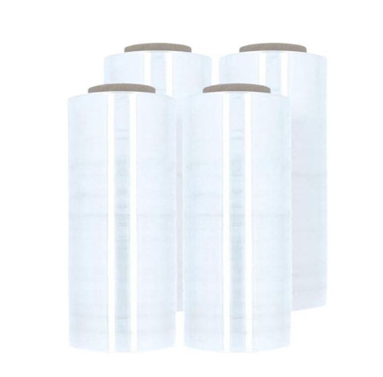 Stretch Wrap Cast Hand Shrink Film 3” 12 Inch x 1500 Feet 70 Gauge 4 Rolls/Case