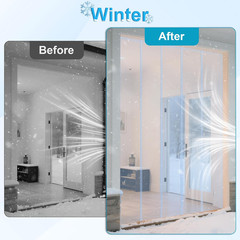Plastic Door Strips 8’ X 7.6″, Vinyl Strip Curtain 0.08” Thickness | Smooth Plas