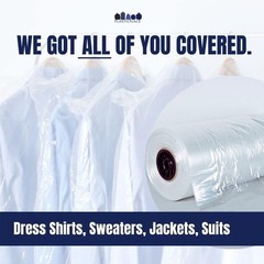 Plasticplace Garment Bags, 21 x 7 x 40 – Clear, case of 450 bags