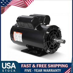 2/3/5 HP SPL Air Compressor Motor 230V 17.6A 56 Frame 3450RPM CW/CCW Rotation