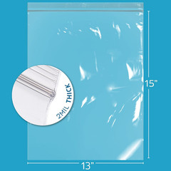 GPI – 13″ X 15″, 2 Gallon Large Zip Bags, Pack of 100, Clear Plastic Reclosable