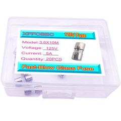 20PCS Mini Fuse 3.6X10 Mm 5 a 5 Amp 125 V 125 Volt 0.14X0.39 Inch F5AL Fast B…