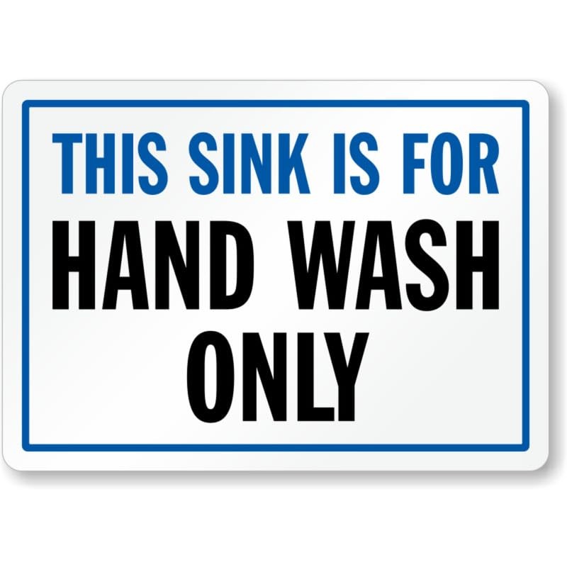 Hand Wash Sink Safety Aluminum Weatherproof Sign b01799