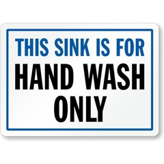 Hand Wash Sink Safety Aluminum Weatherproof Sign b01799
