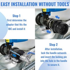 IBC Tote Hose Adapter 2 Cam Lock Fittings for Gallon IBC Tote Tank 2