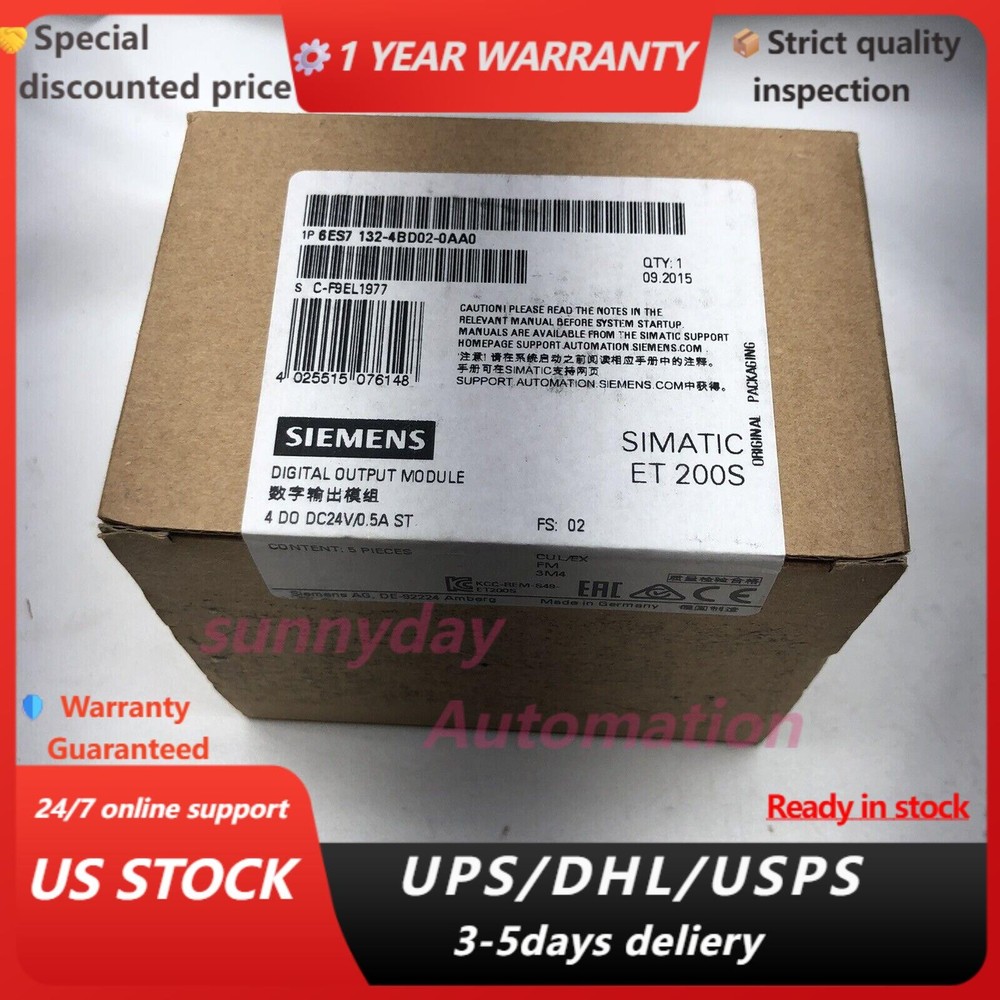 New Siemens SIMATIC DP5 electronic module 6ES7132-4BD02-0AA0 6ES7 132-4BD02-0AA0