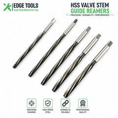 HSS Valve Stem Guide Reamers Set of 5 Pc 1/4″ 9/32″ 5/16″ 11/32″ 3/8″ EDGE USA