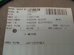 AMPHENOL SINE SYSTEMS 3-POLE CABLE P30017-M1 600V 30A