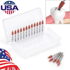 12pcs/kits Dental 0413 Brownie Polishers Friction Grip FG Mini Points 1.6mm