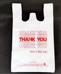Thank You Bags, 1000 Pcs, White Plastic, 11.5X6.5×22 Shopping Bags