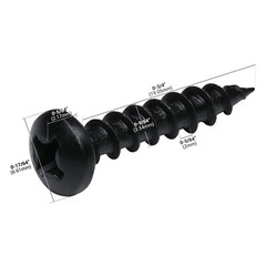 #6-13 x 3/4″ Deep / Coarse Thread Pan Head Screws Black Phosphate