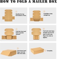 Shipping Boxes 9x6x2 inches Set of 25, Small Boxes Brown Cardboard Corrugated