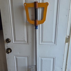 Crane Hoist Lifting Tool w/ Chain Attachment, Metal Frame Bracket Yellow/Gray