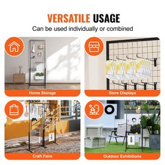 VEVOR 2′ x 5.6′ Grid Wall Panels Tower 2 Packs Wire Gridwall Display Racks