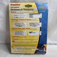 Franklin Speaking Dictionary & Thesaurus Merriam Webster Bookman MWS-1840 NEW