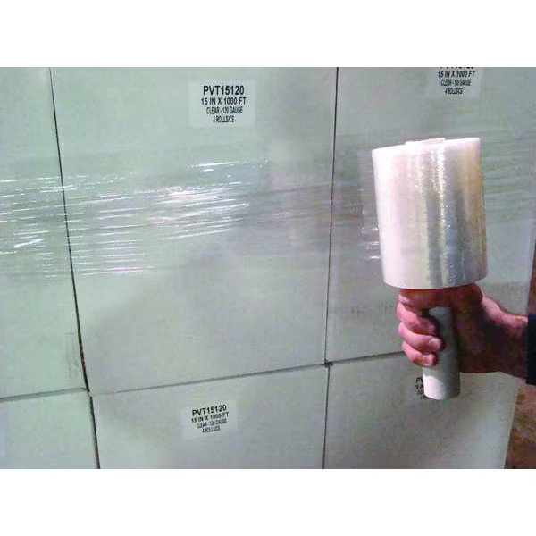 Stretch Wrap, 5″ W x 700 ft. L, 120 ga, Cast Style, Clear, Heavy Duty Pack of 4