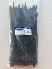 100 Pack Black Nylon 66 Cable Ties 8″ Inch 4.8x200mm Heavy Duty Zip Wire Wraps