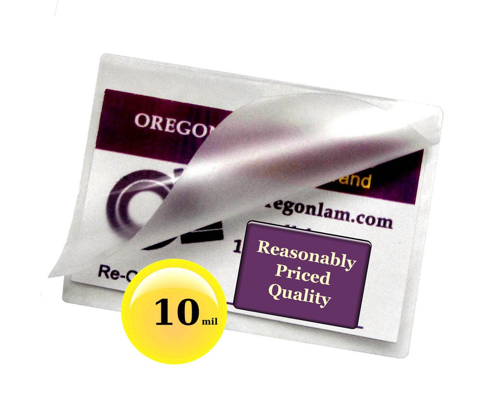 Hot Laminating Pouches 2-1/2 x 3-7/8 [pack of 100] Key Card size 10 Mil Clear