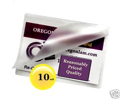 Hot Laminating Pouches 2-1/2 x 3-7/8 [pack of 100] Key Card size 10 Mil Clear