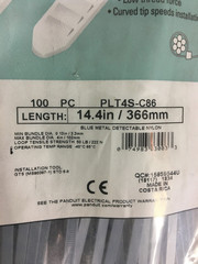 Panduit Nylon Cable Ties, 14.4″ L, PLT4S-C86, Metal Detectable 10% OFF SALE!