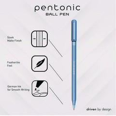 TOPS PENTONIC Gel Pen, Stick, Fine 0.7 mm, Blue Ink, 10/Pack