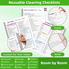 ADHD Cleaning Planner for Adults – Undated Daily, Weekly & 1 pack, White