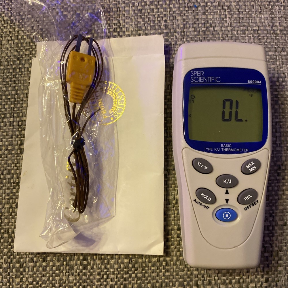 SPER Scientific Type K/J Digital Thermometer With K Probe-dual Input Temperature