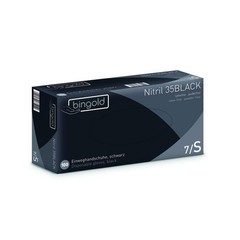 Bingold Disposable Gloves Nitrile 35BLACK, Black S Cardboard Cleaning Gloves