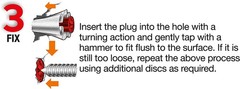 Fixing Wall Plugs Fast! No Need to Fill or redrill (20 Discs)