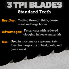Meat Band Saw Blade 5/8x.022x3TPIx 128″ (4 Pack)