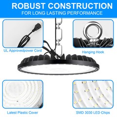 300W Led UFO High Bay Light Commercial Industrial Warehouse Factory Shop Light