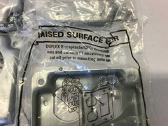 Steel 4″ Box Exposed Work Covers, Two Duplex Receptacles V574-BC Lot of 6