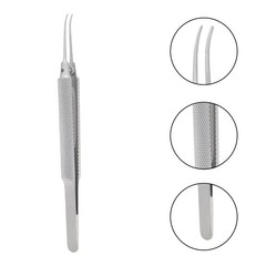 Tenant Tying Forceps Curved 0.5x6mm Typing platform 11 cm Ophthalmic Instruments