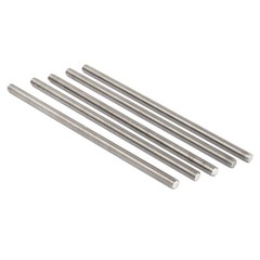 5 Pack M8 x 200mm 304 Stainless Steel Fully Threaded Rods Fasteners Silver Tone