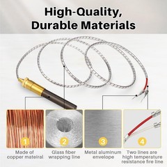2Pack For PITCO 60125501 THERMOPILE (DEEP FRYER PARTS) 36”INCH 910MM 750 MV