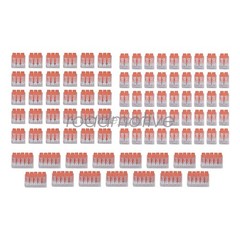 FOR Wago 221 Lever Nuts Compact Splicing Wire Connectors – 2/3/5 Terminal 90Pcs
