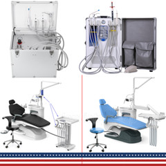 Portable Delivery Unit Air Compressor Cart 4Holes/Dental Chair Computer Control