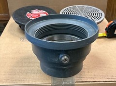 SIOUX CHIEF 832-6DSR FINISH LINE ADJUSTABLE FLOOR DRAIN DI 6” NO HUB 9” SS GRATE