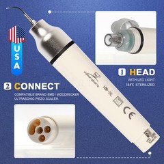 Dental Ultrasonic Piezo Scaler Handpiece LED Fit WOODPECKER EMS Cavitron Tips