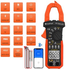 Digital TRMS Clamp Meter 600V AC/DC 400A 40MΩ 26mm 4000C Data Hold Backlight