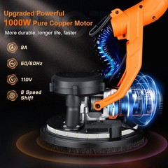 Drywall Sander, 1000W Popcorn Ceiling Removal Tool, Automatic Drywall Sander