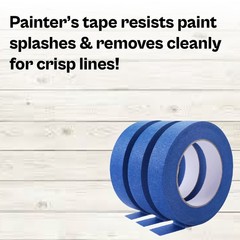 32 Rolls, Blue Painters Masking Tape 1.5 Inch x 60 Yards – 5.5 Mil Adhesive Tape