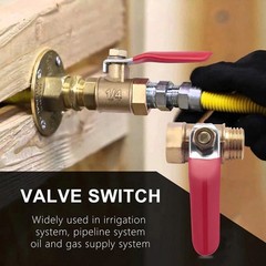6PCS 1/4″ Male Female NPT Brass Ball Valve Water Air Tank Drain Shut Off USA