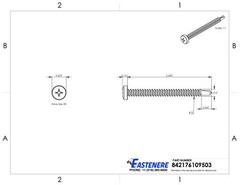 #12 x 2-1/2″ Phillips Pan Head Self Drilling Metal Tek Screws Stainless Qty 250
