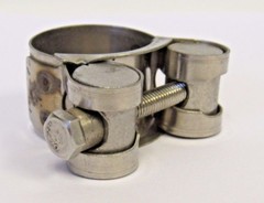 NEW (10) PACK 17-19 MM (.67-.75 IN.) HD 304 STAINLESS STEEL T-BOLT HOSE CLAMP