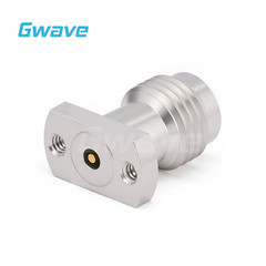2.4mm Female Solderless PCB Connector with 2 Hole Flange for Stripline, DC-50GHz