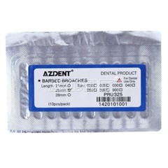 AZDENT Dental Endo Root Canal Barbed Broaches Files Assorted 25mm Medical Steel